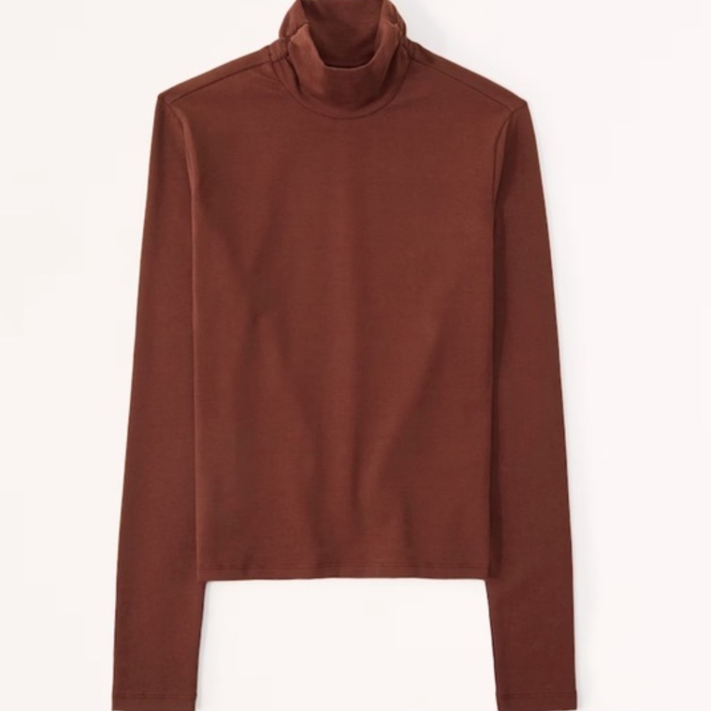 Abercrombie & Fitch Soft a&f Essentials Long Sleeve Ruched Mockneck size small